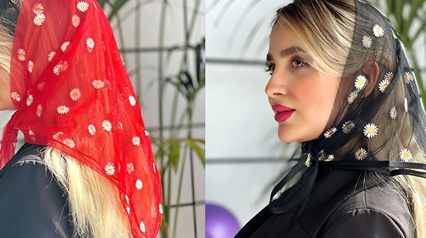 تغییرات شگفتانگیز با روسری مینی اسکارف توپی